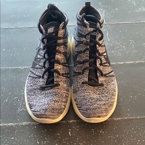 Nike Flyknit Chukka Black and White Knit Sneakers